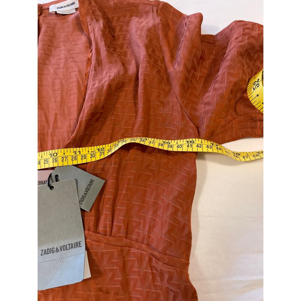 NWT: Zadig & Voltaire Mid Length Sienna Satin Dress - Picture 9 of 10